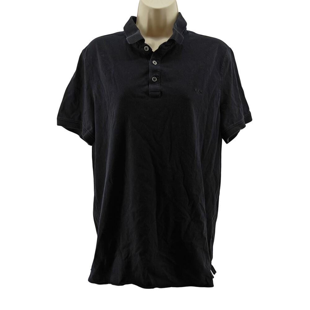 Michael Kors Black Polo Short Sleeve Shirt Mens Large